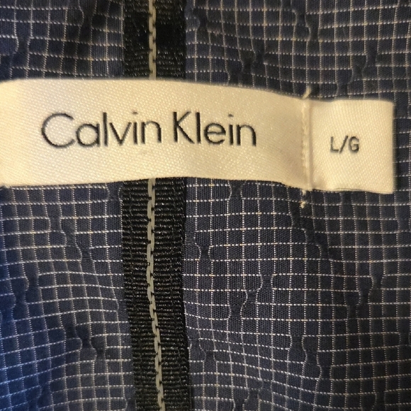 Calvin Klein Navy Patterned Short Sleeve Shirt - Picture 2 of 5
